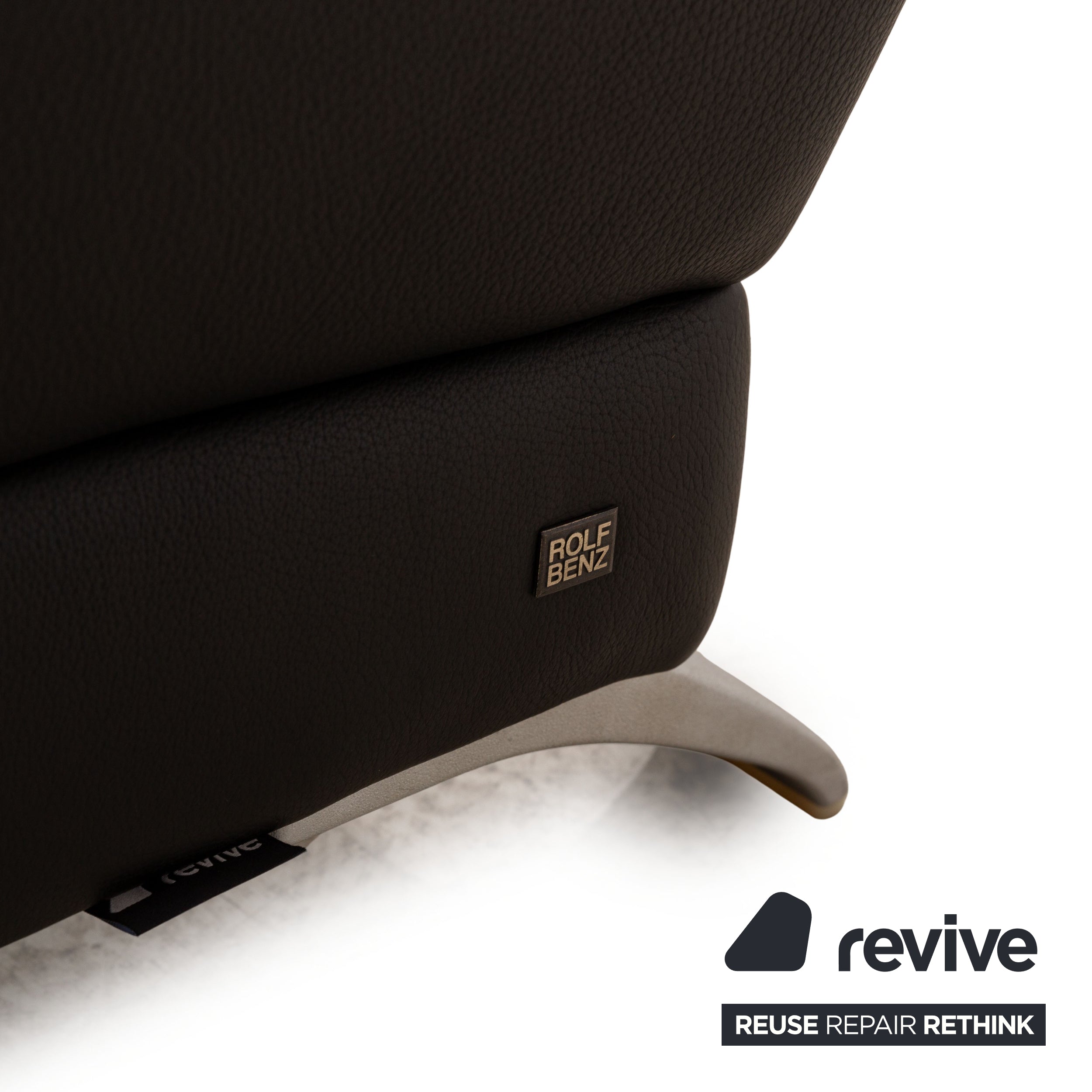 Rolf Benz 2300 Leder Dreisitzer Schwarz Sofa Couch