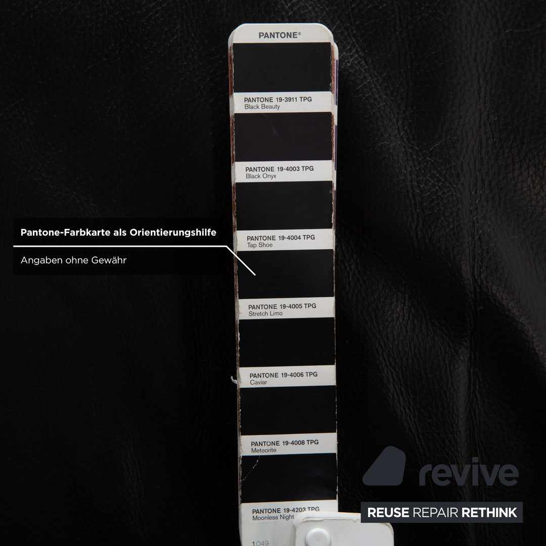 Rolf Benz 2300 Leder Dreisitzer Schwarz Sofa Couch