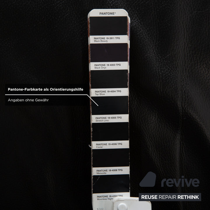 Rolf Benz 2300 Leder Dreisitzer Schwarz Sofa Couch