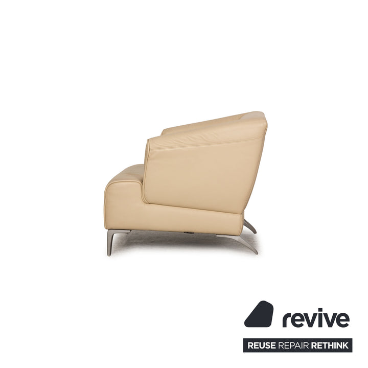 Rolf Benz 2300 leather armchair cream