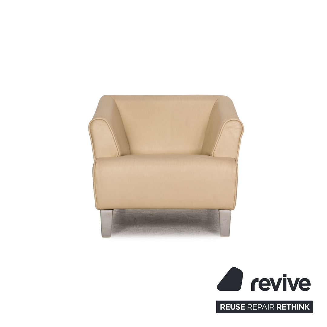 Rolf Benz 2300 leather armchair cream