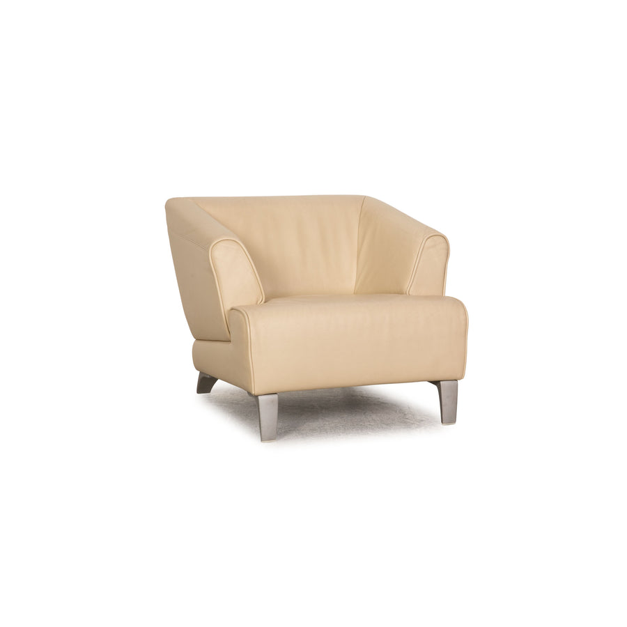 Rolf Benz 2300 leather armchair cream