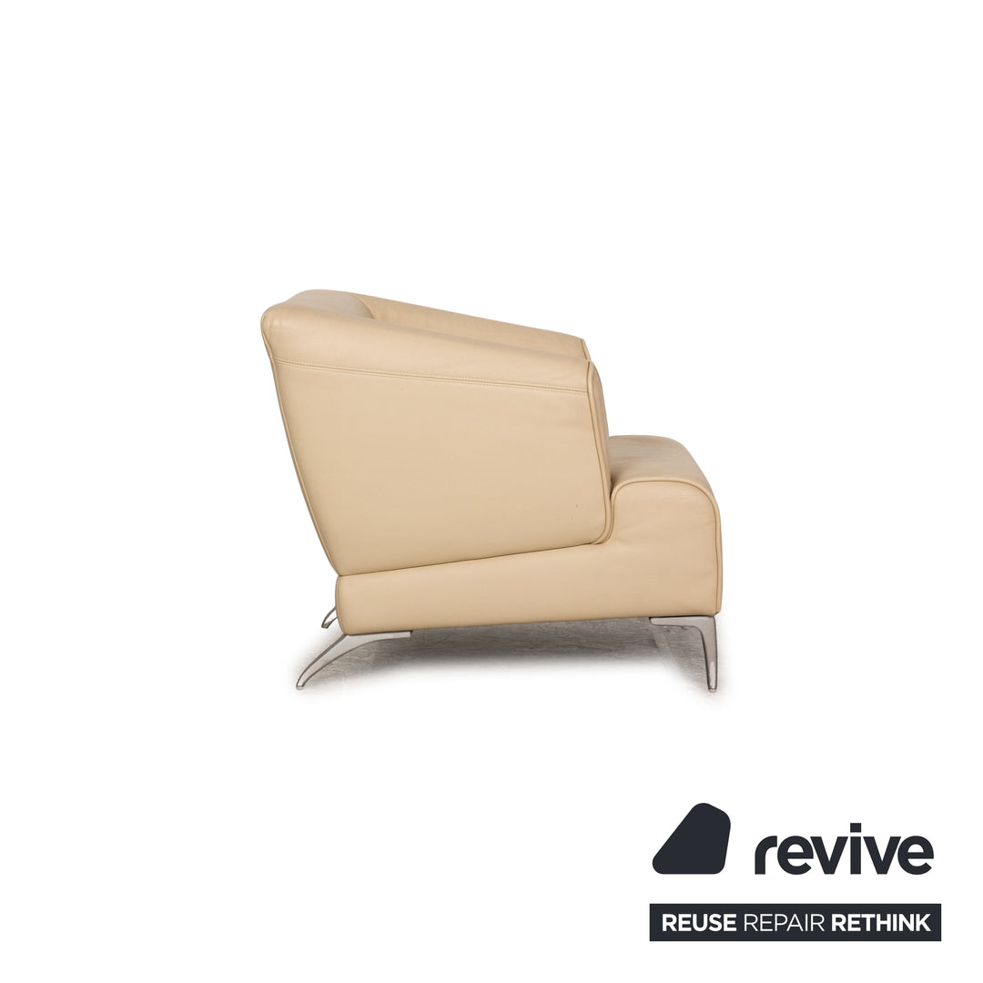 Rolf Benz 2300 leather armchair cream