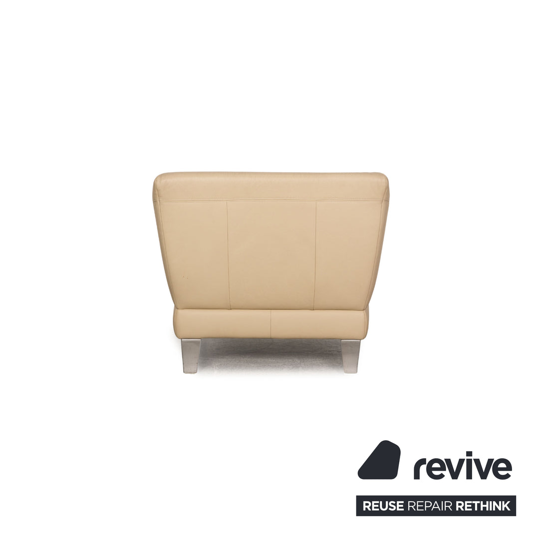 Rolf Benz 2300 leather armchair cream