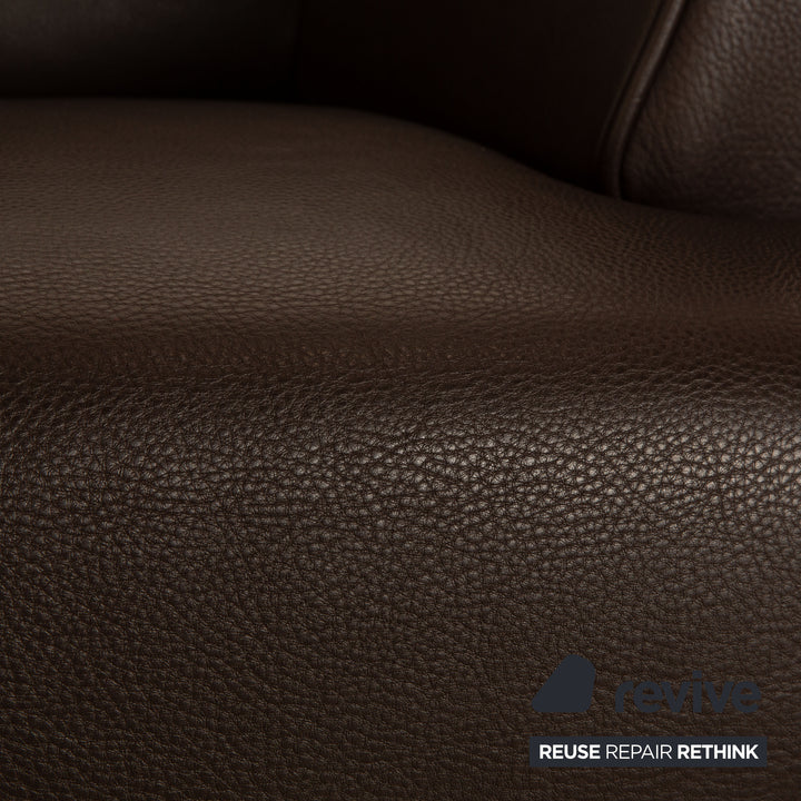 Rolf Benz 2300 Leather Armchair Dark Brown