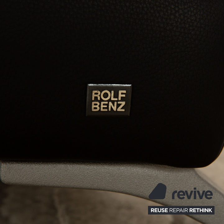 Rolf Benz 2300 Leder Sofa Garnitur Schwarz  Zweisitzer  Sofa Couch