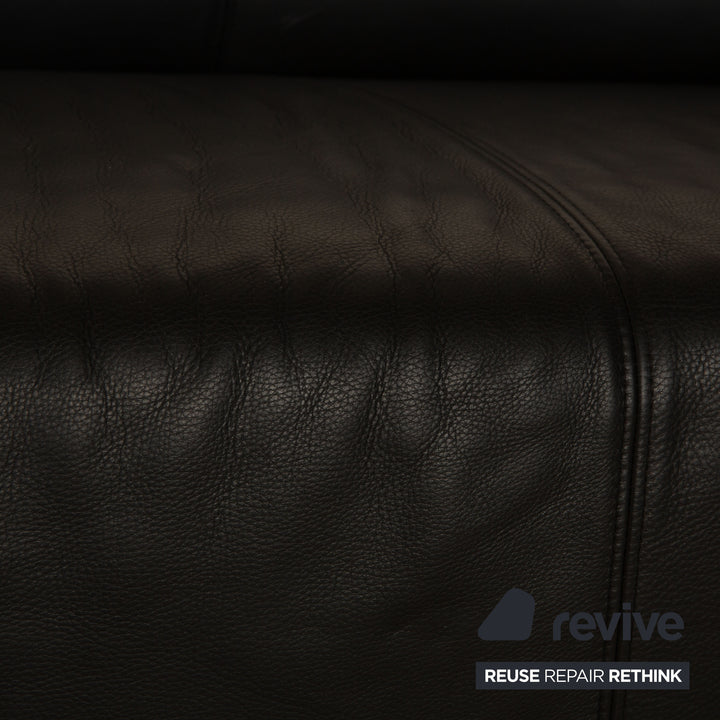 Rolf Benz 2300 Leder Zweisitzer Schwarz Sofa Couch