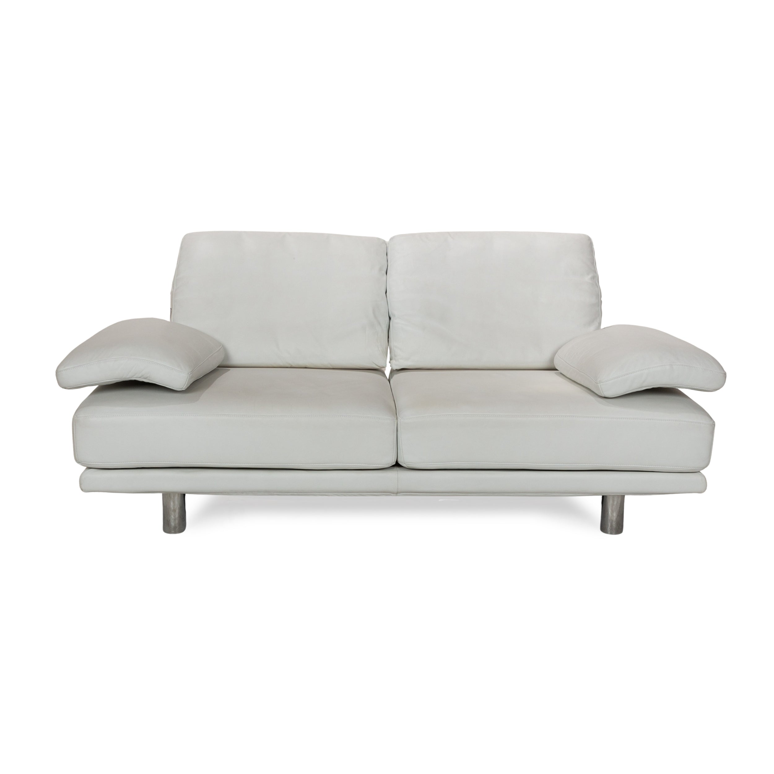 Rolf Benz 2400 Leather Two-Seater White Manual Function Sofa Couch