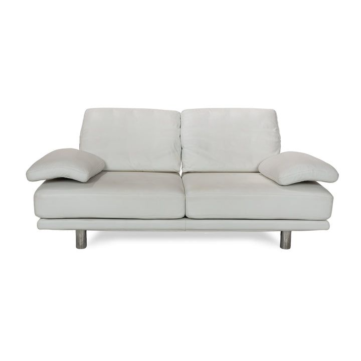 Rolf Benz 2400 Leder Zweisitzer Weiß manuelle Funktion Sofa Couch