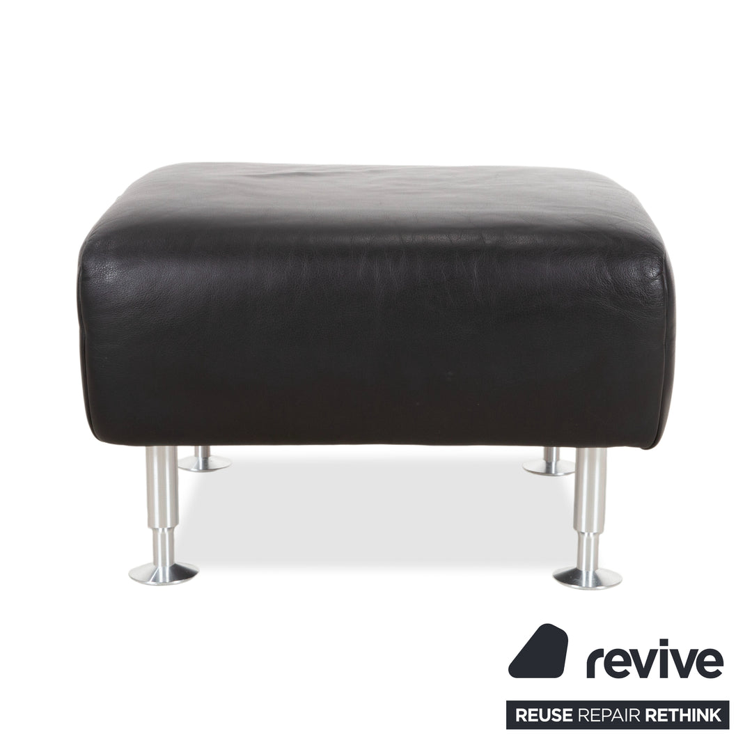 Rolf Benz 250 Leder Hocker Schwarz