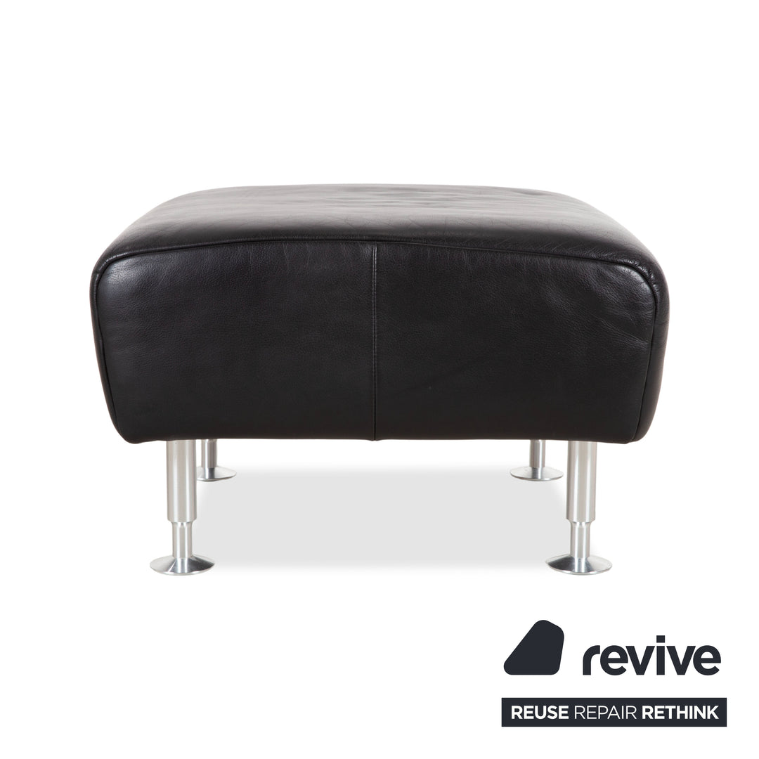 Rolf Benz 250 Leder Hocker Schwarz