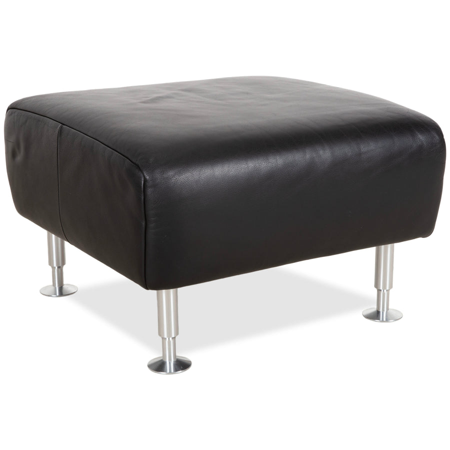 Rolf Benz 250 Leder Hocker Schwarz