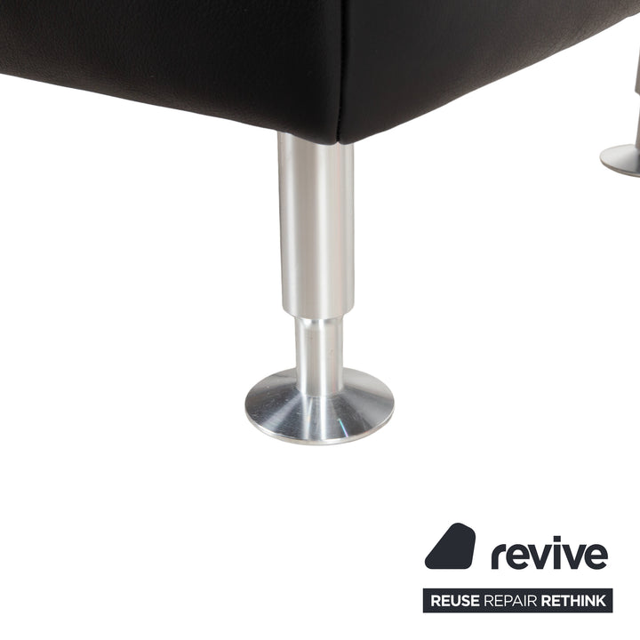 Rolf Benz 250 Leder Hocker Schwarz