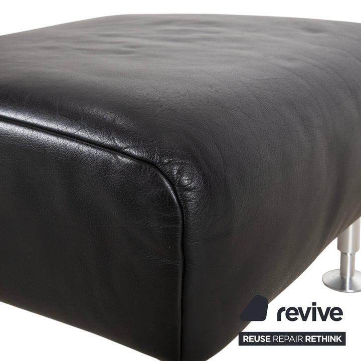 Rolf Benz 250 Leder Hocker Schwarz