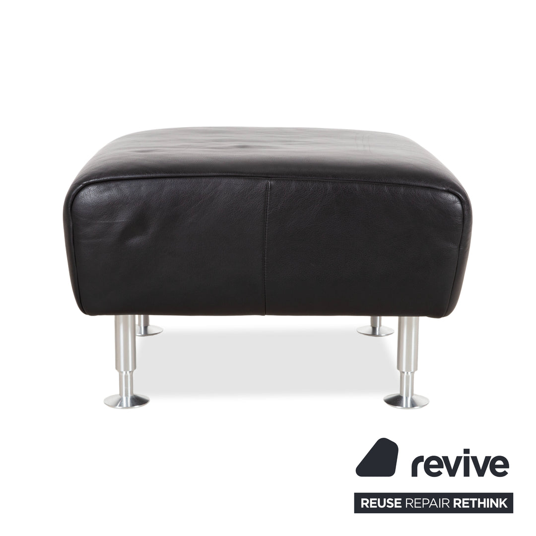 Rolf Benz 250 Leder Hocker Schwarz