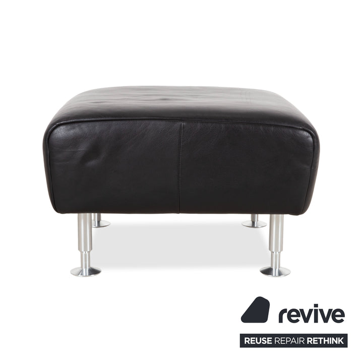 Rolf Benz 250 Leder Hocker Schwarz