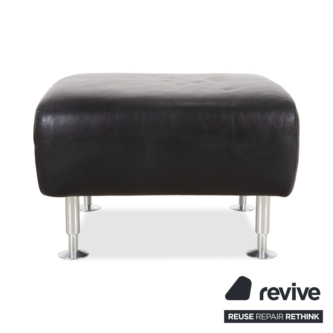 Rolf Benz 250 Leder Hocker Schwarz