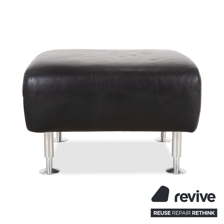 Rolf Benz 250 Leder Hocker Schwarz
