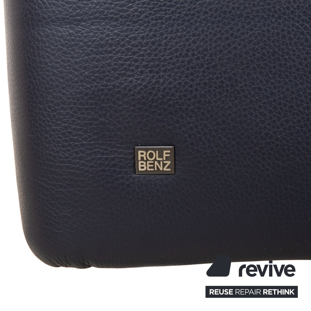 Rolf Benz 250 Leder Sessel Blau Marine