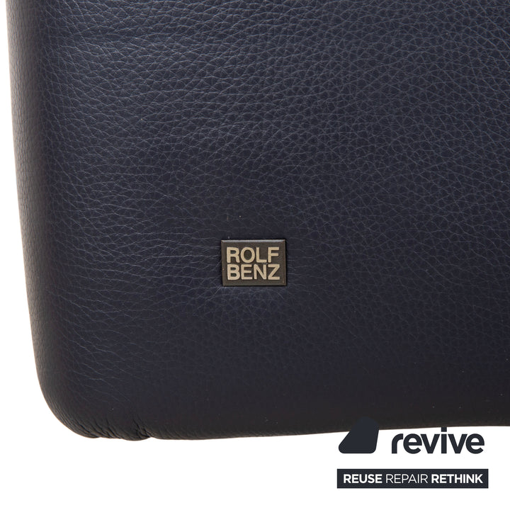 Rolf Benz 250 Leder Sessel Blau Marine