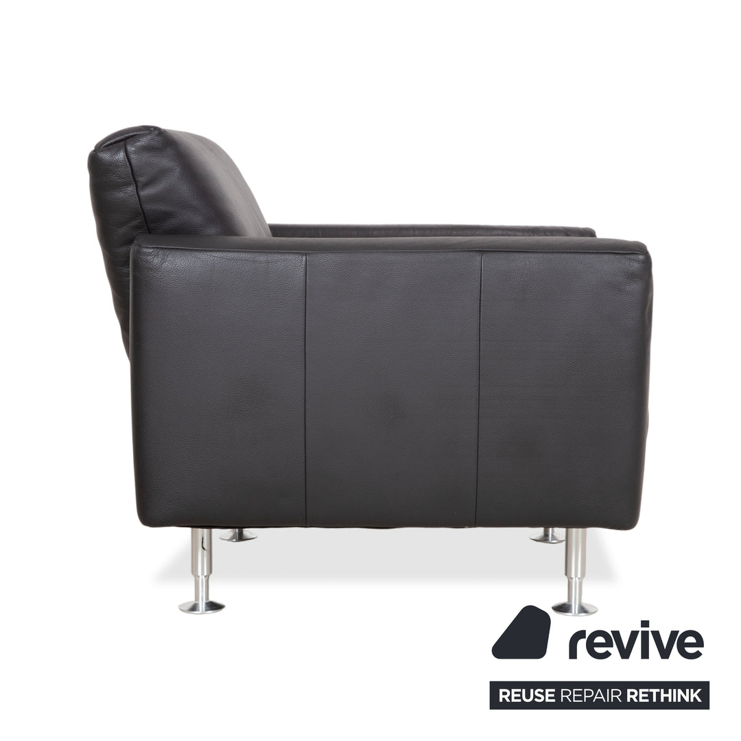 Rolf Benz 250 Leder Sessel Schwarz