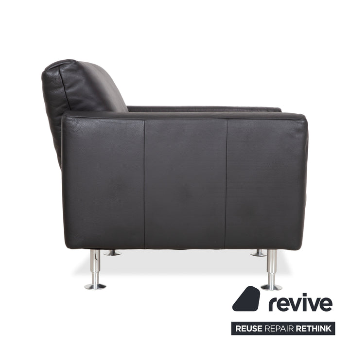 Rolf Benz 250 Leder Sessel Schwarz