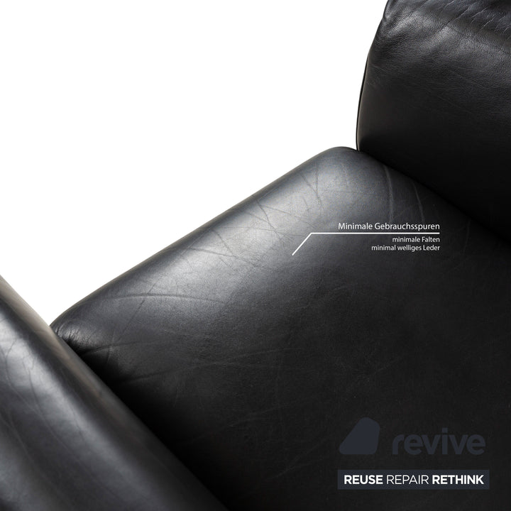 Fauteuil en cuir Rolf Benz 250 noir