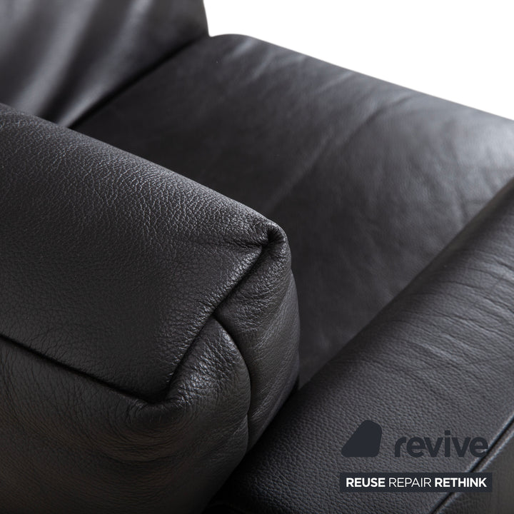 Rolf Benz 250 Leather Armchair Black