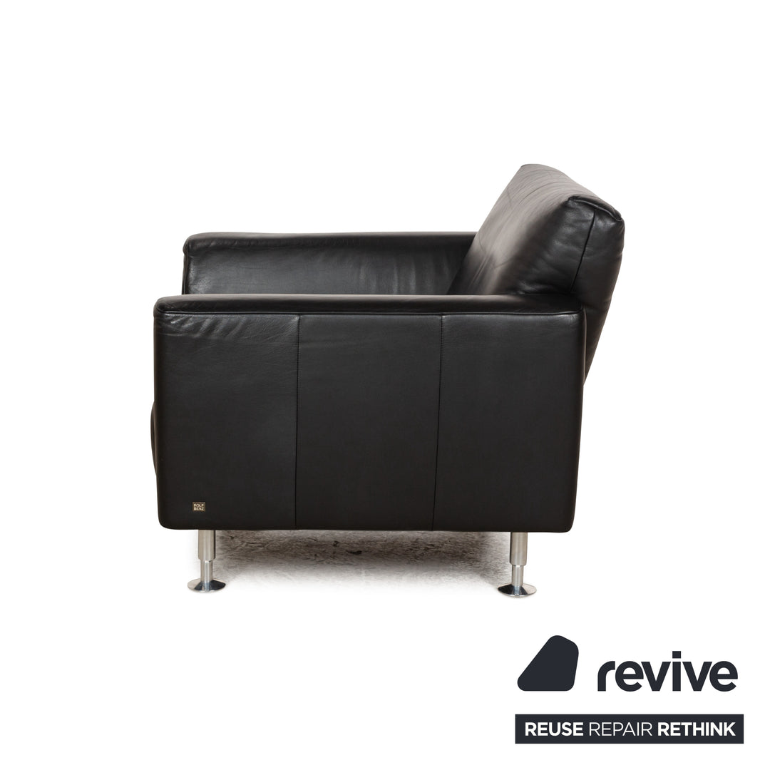 Fauteuil en cuir Rolf Benz 250 noir