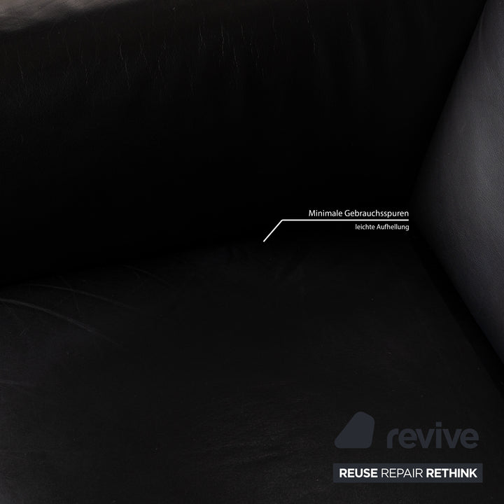 Fauteuil en cuir Rolf Benz 250 noir