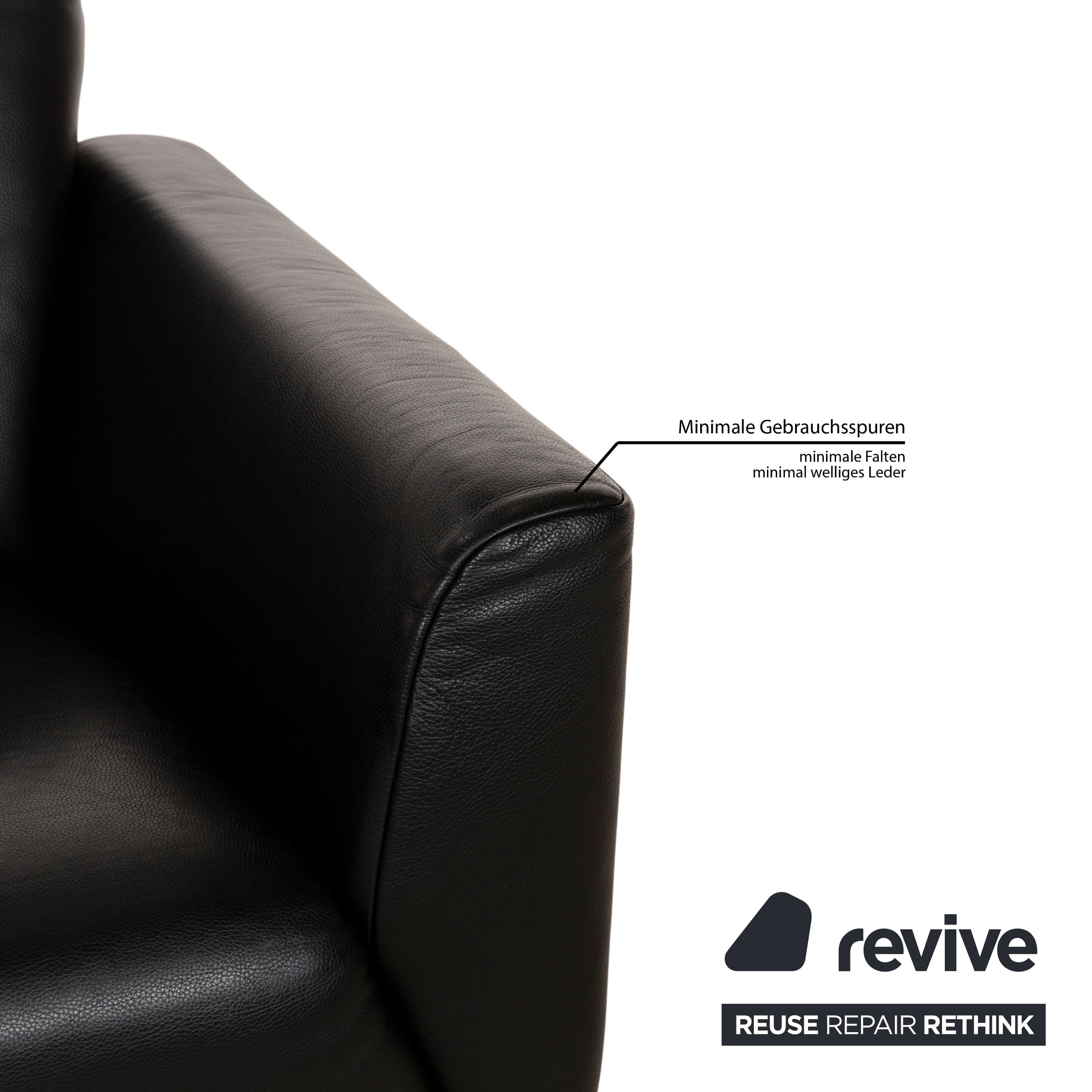 Rolf Benz 250 Leather Armchair Black