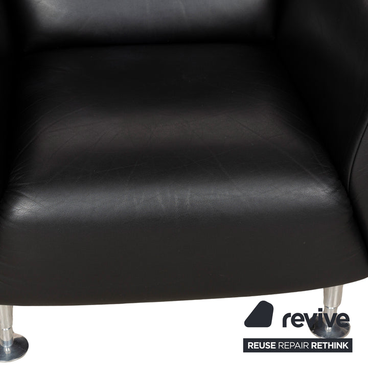 Fauteuil en cuir Rolf Benz 250 noir