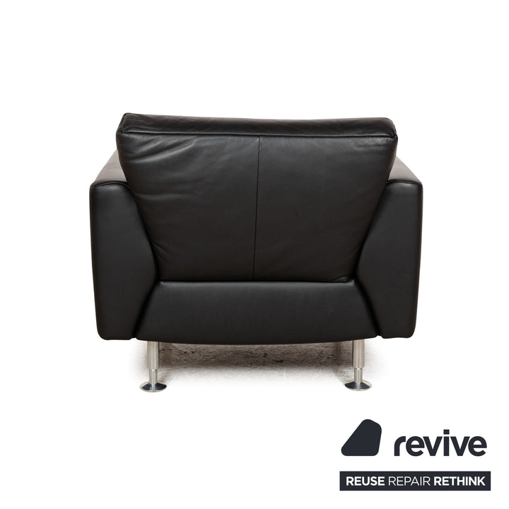 Rolf Benz 250 Leather Armchair Black