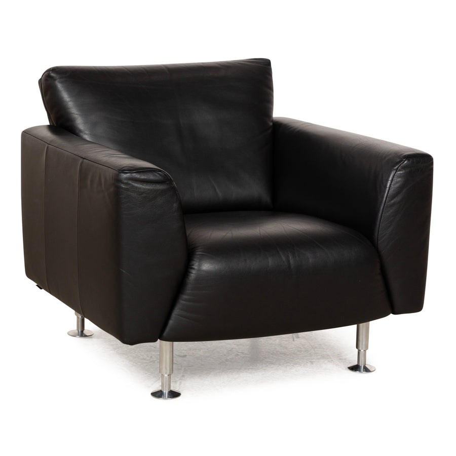 Fauteuil en cuir Rolf Benz 250 noir