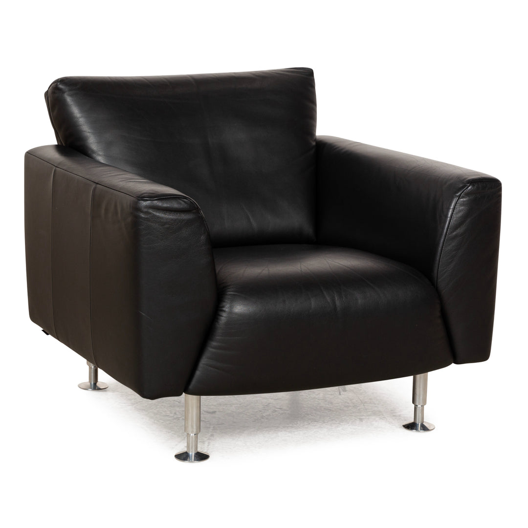 Fauteuil en cuir Rolf Benz 250 noir