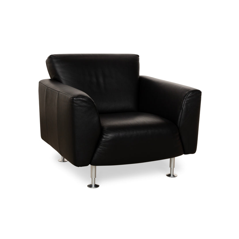 Rolf Benz 250 Leather Armchair Black