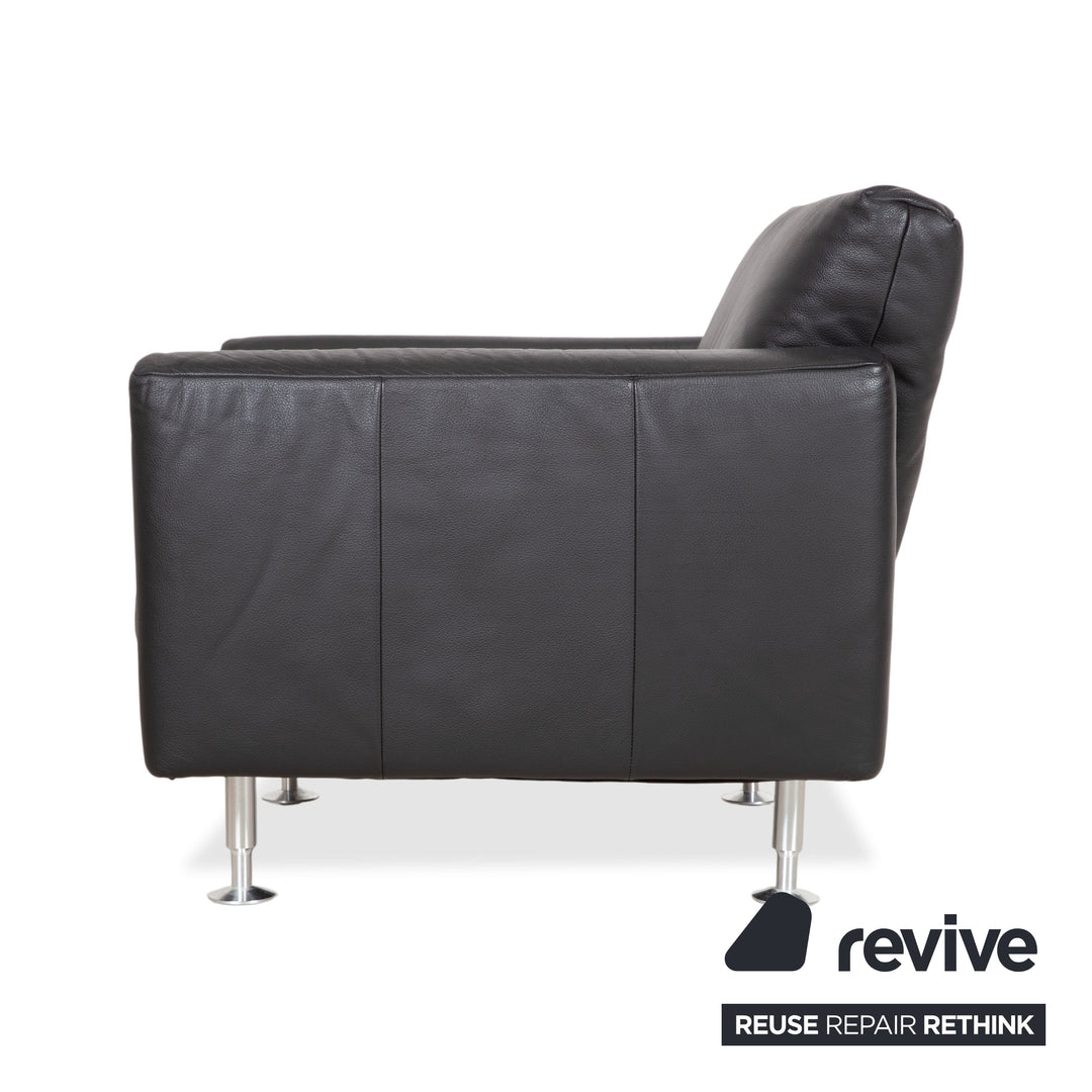 Rolf Benz 250 Leder Sessel Schwarz