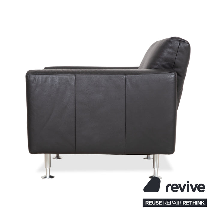 Rolf Benz 250 Leder Sessel Schwarz