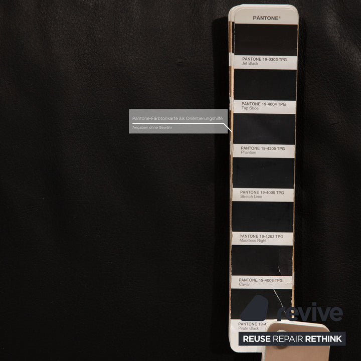 Rolf Benz 250 Leder Sofa Garnitur Schwarz Dreisitzer Sofa Couch