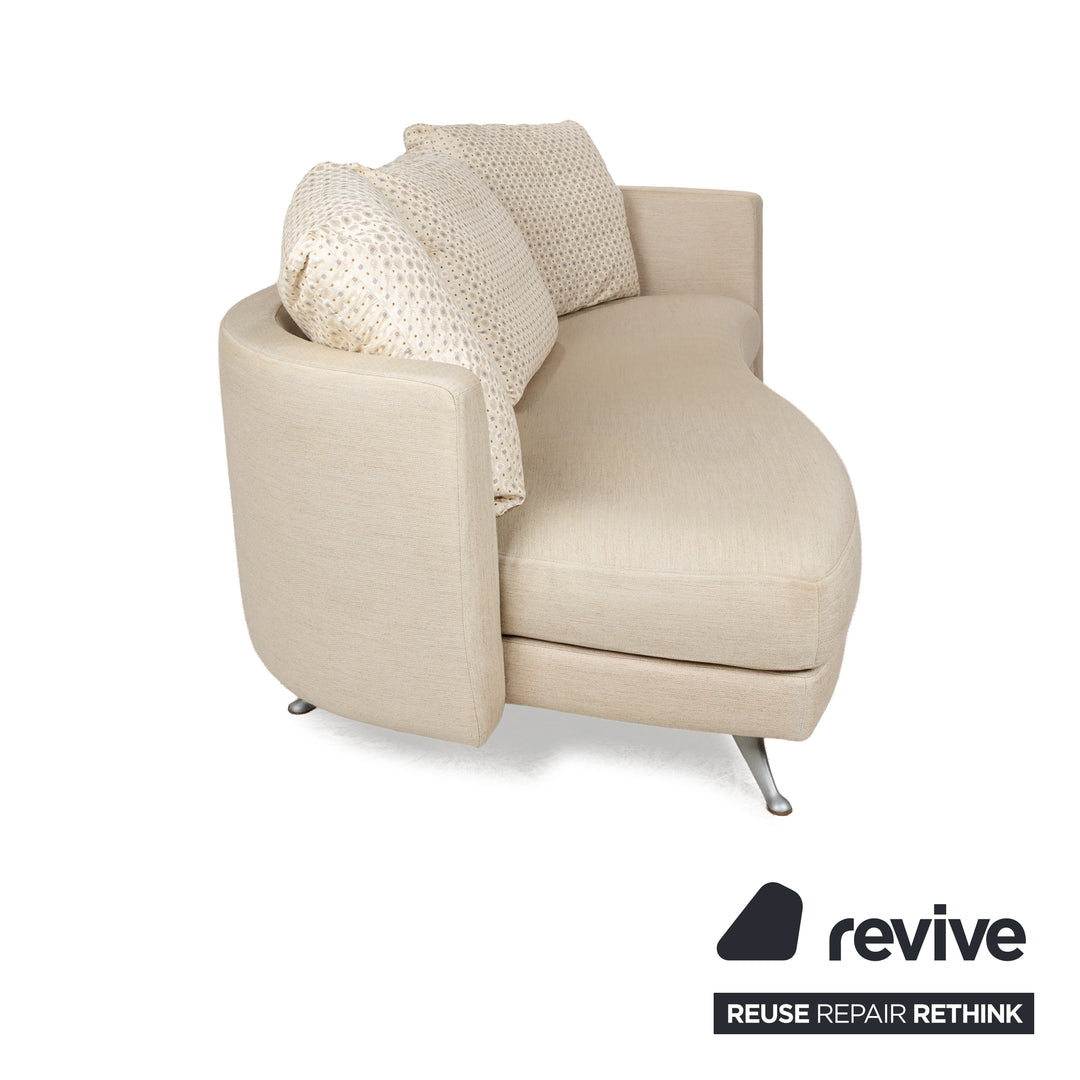 Rolf Benz 2500 Fabric Three-Seater Cream Beige Sofa Couch