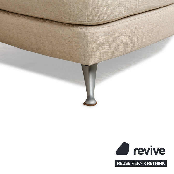 Rolf Benz 2500 Fabric Three-Seater Cream Beige Sofa Couch