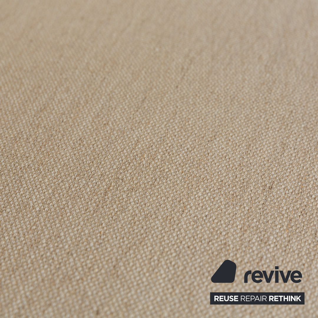 Rolf Benz 2500 Fabric Three-Seater Cream Beige Sofa Couch