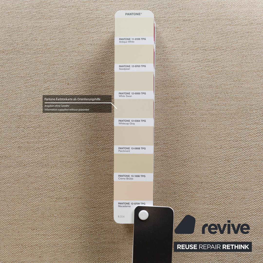 Rolf Benz 2500 Fabric Three-Seater Cream Beige Sofa Couch