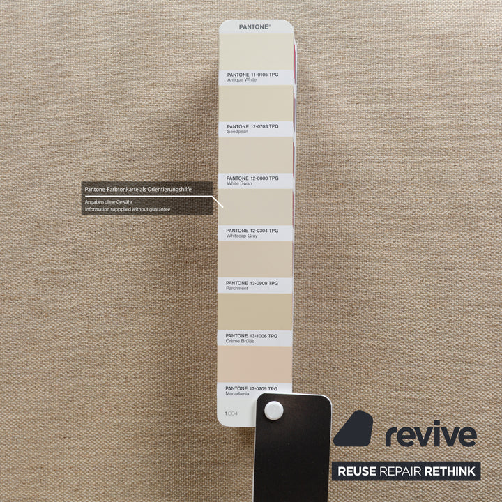 Rolf Benz 2500 Fabric Three-Seater Cream Beige Sofa Couch