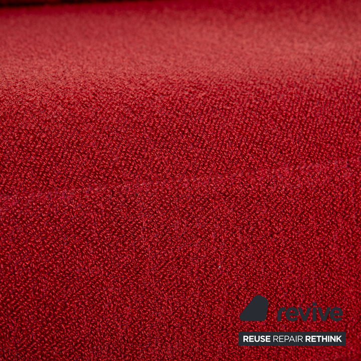 Canapé trois places en tissu rouge Rolf Benz 2500