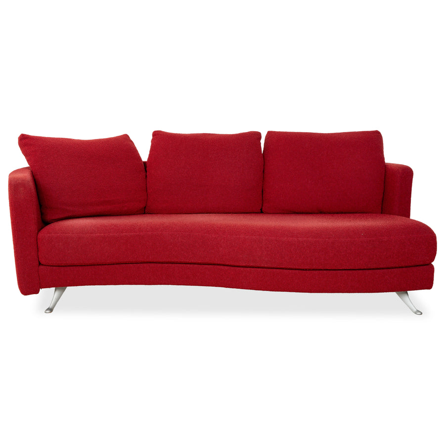 Rolf Benz 2500 Stoff Dreisitzer Rot Sofa Couch