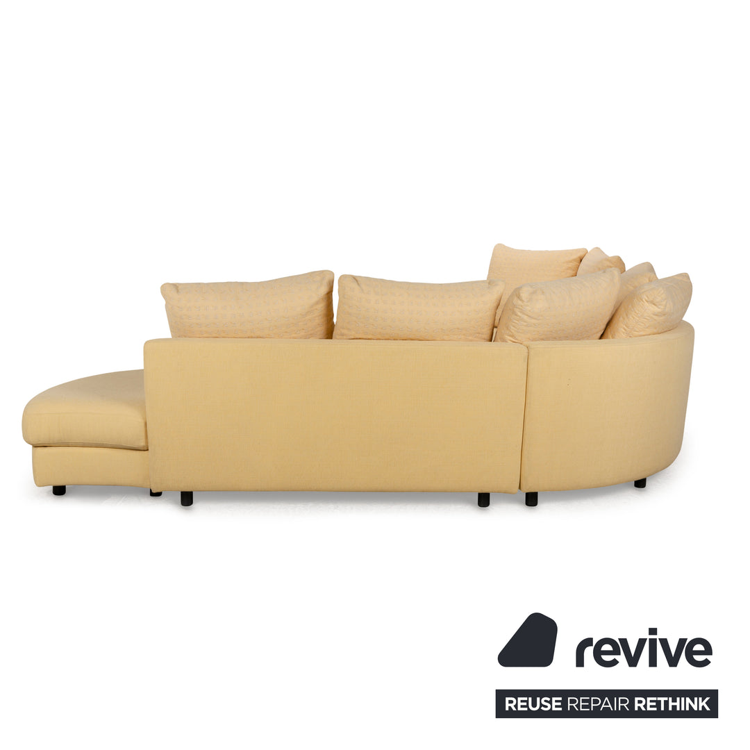 Rolf Benz 2500 Stoff Ecksofa Gelb	Creme Sofa Couch