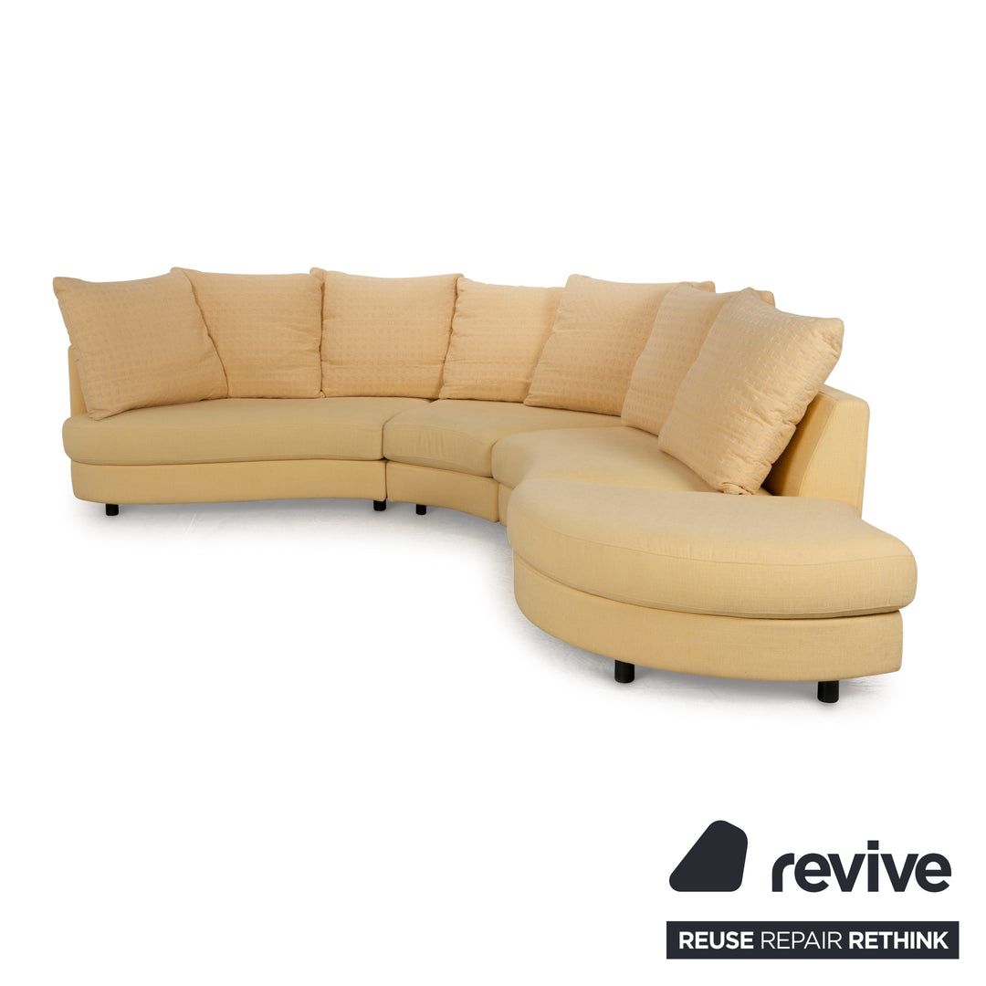 Rolf Benz 2500 Stoff Ecksofa Gelb	Creme Sofa Couch