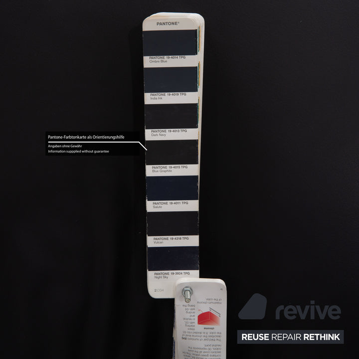 Rolf Benz 2600 Leather Lounger Dark Blue Relax