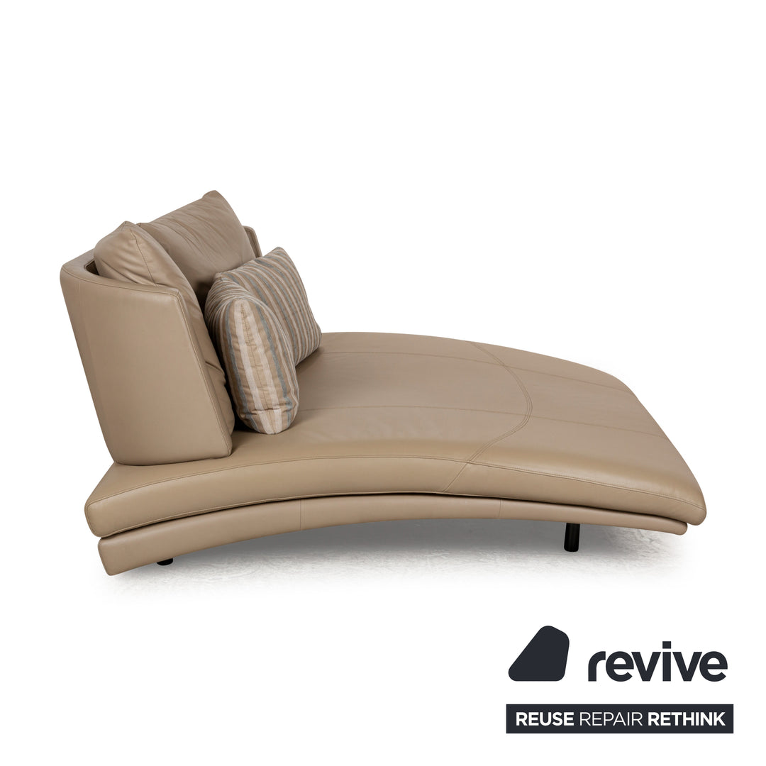 Rolf Benz 2800 Leather Lounger Beige Cream